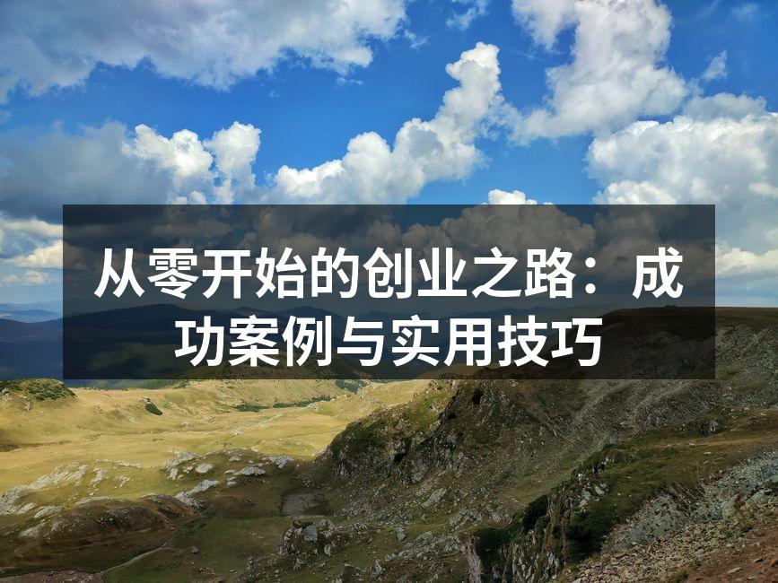 从零开始的创业之路：成功案例与实用技巧
